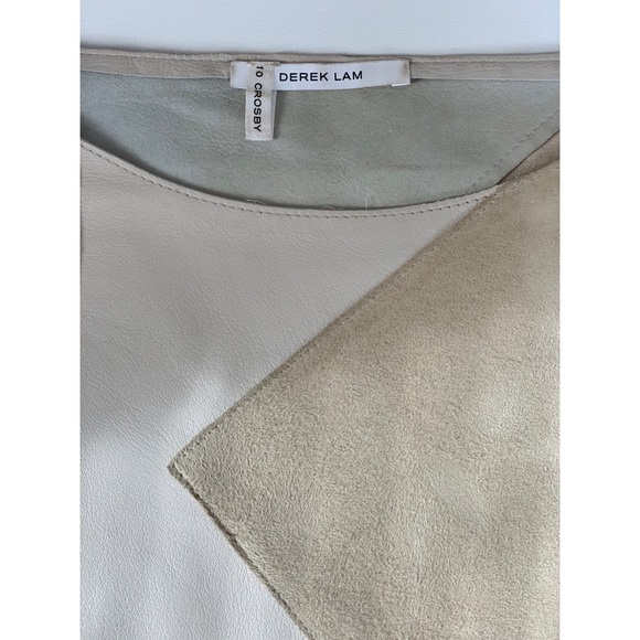 Derek Lam 10 Crosby Leather & Suede Fringe Top - Picture 5 of 5